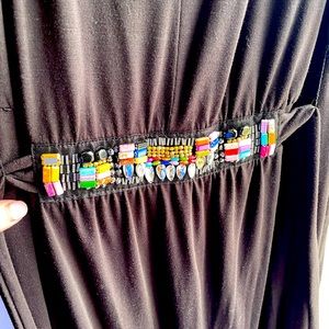 Plus sized fun black maxi dress. 3X